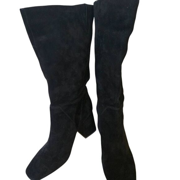 Faryl by Farylrobin black suede heeled boots. Size 8.5. - Picture 3 of 6